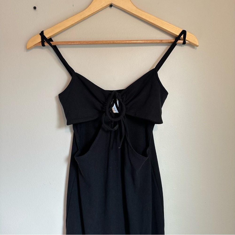 L*Space Ribbed Fitted Maxi Dress Size Small Sleeveless Scoop Neck w/ Cutouts - Picture 3 of 7